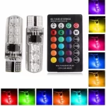 AMPUL 12V T10 RGB UZAKTAN KUMANDALI